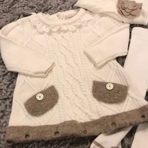 Catherine Malandrino mini sweater tight & hat set